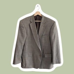 Modern Vintage Wool & Silk Blend Paid Oversize Blazer